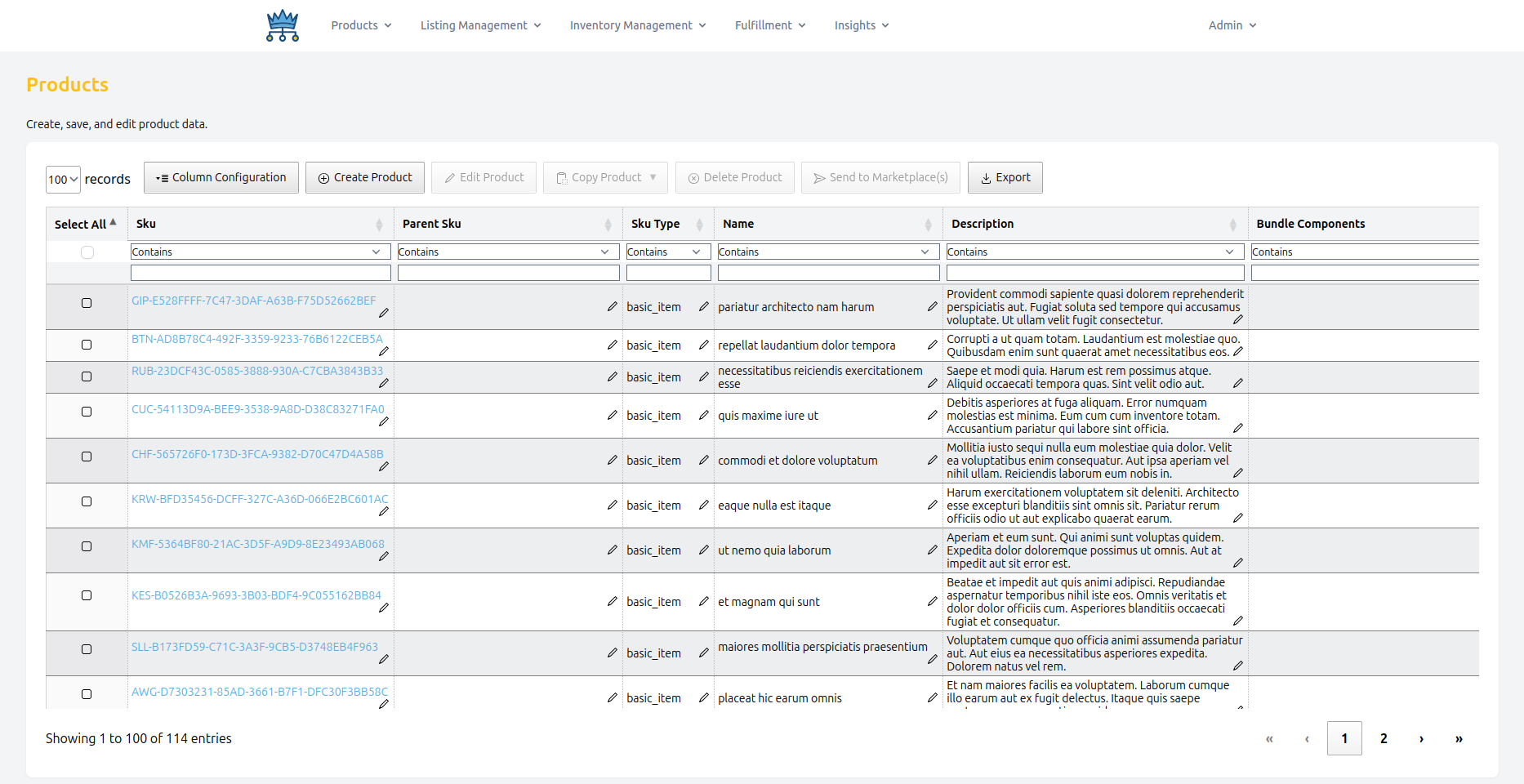 Usurper inventory management dashboard showing real-time stock levels, multi-channel sync status, and analytics overview